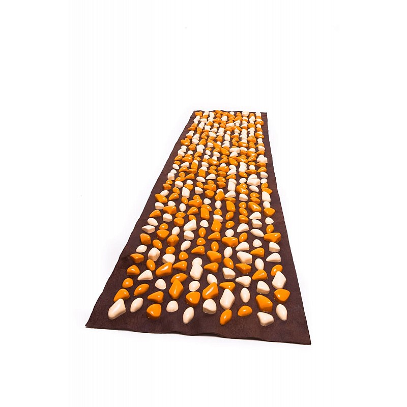 IGORA Masāžas paklājs ar akmentiņiem DECO Lamor 140х40cm, AD-1279 bēšs-oranžs