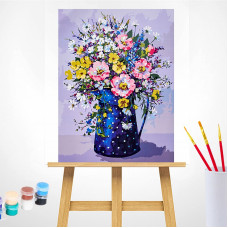 TSVETNOY Gleznošanas komplekts pēc numuriem 40x50cm Wildflower Bouquet, MG2180e