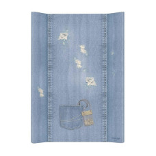 CEBABABY pārtinamā virsma ar mīkstu pamatni uz kumodi 50x70cm Denim Style Shabby blue