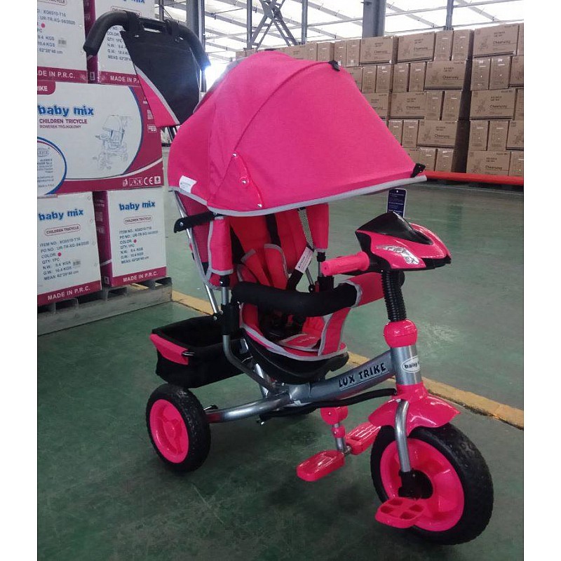 BABY MIX LUX TRIKE Bērnu trīsritenis UR-XG6519-T16 PINK