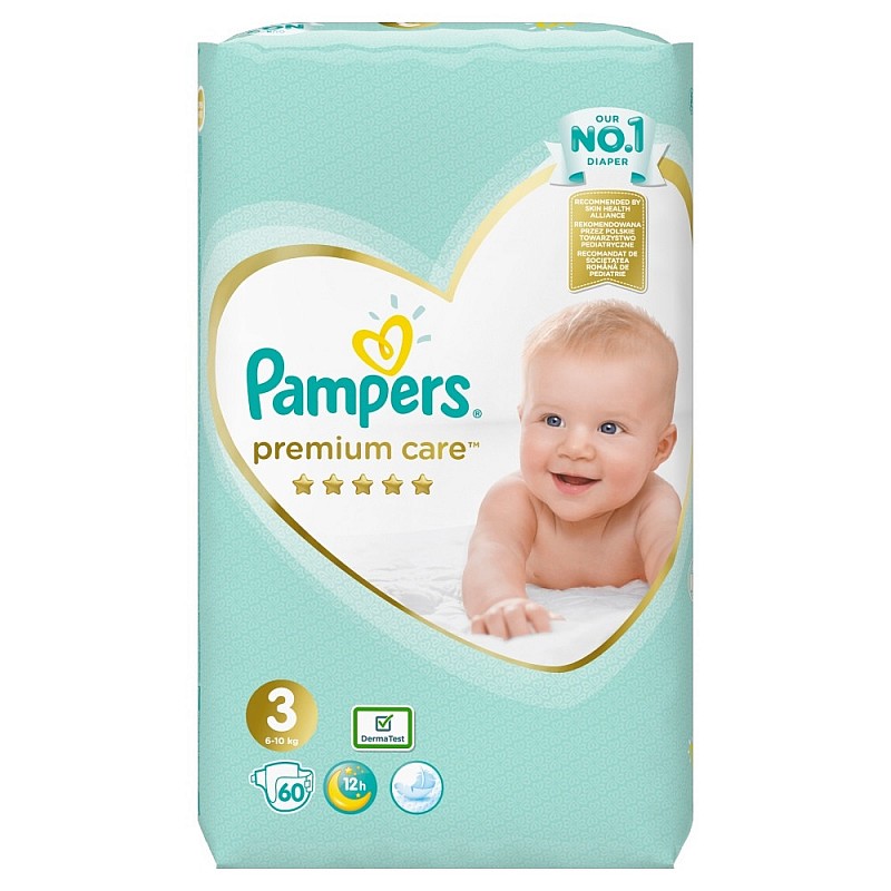 Pampers Premium Care S3, 4-9 kg, 60 gab., VP ATLAIDE