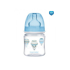 CANPOL BABIES EasyStart IN THE CLOUDS PP antikoliku pudelīte ar platu kaklu 120ml 0m+ 35/224 blue