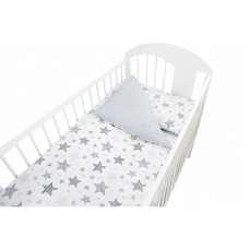 ANKRAS NEW STARS Gultas veļas komplekts no 2 daļām 135x100cm pelēks