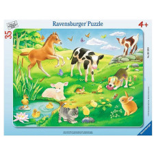 Ravensburger Plakanā puzle Mājdzīvnieki 35gb. R06119 IZPĀRDOŠANA