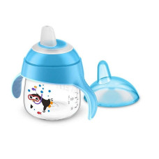 PHILIPS AVENT Premium mācību krūzīte 6M+, 200ml, mīkstais snīpis, SCF751/05 zils