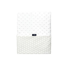 WOMAR Bubble Valboa divpusējs pleds 75x100cm White/Light Grey white DOTS