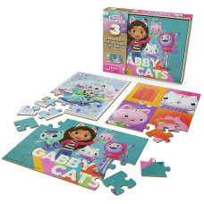 SPINMASTER GAMES pužļu komplekts "Gabbys Dollhouse", 3 puzles, 6066549