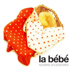 LA BEBE Bērnu dabīgas vilnas sega 100x70см - Strawberry Dots, Art.76815