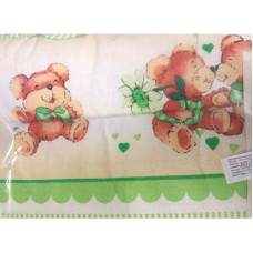 KIECZMERSKI LOVELY BEARS gultas veļas komplekts no 4 daļām 135x100cm - 160cm - zaļš