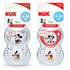 Nuk Disney Mickey silikona māneklis 6-18mēn. 2gab. SU29 10736124 ATLAIDE