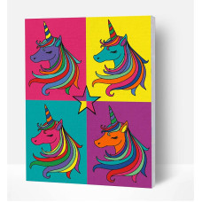 SPLAT PLANET Gleznošanas komplekts pēc numuriem 30x40cm POP UNICORN, SP45492