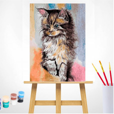 TSVETNOY Gleznošanas komplekts pēc numuriem 30x40cm Kitten, ME1066e