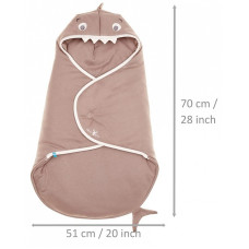 WALLABOO Coco Animal konverts 90x70cm, shark taupe