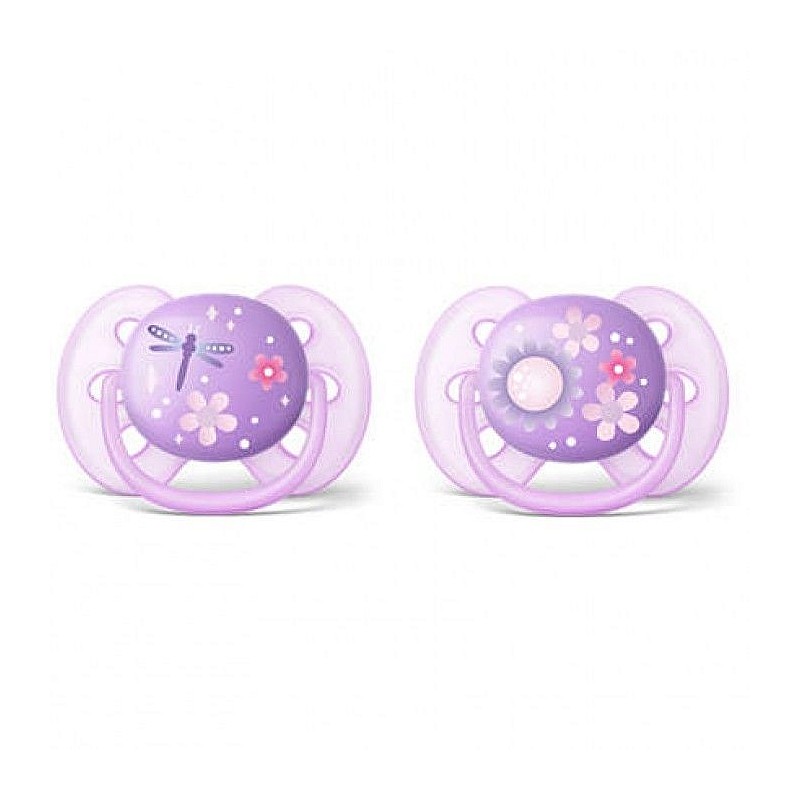 PHILIPS AVENT ULTRA SOFT Ortodontiskas formas silikona māneklis, 6-18M, 2gab, SCF227/22