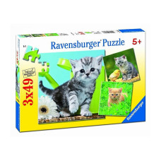 Ravensburger Puzzle 3x49 Kaķēni R 09308