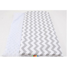 ANKRAS MINKY ZigZag pleds 75x100cm pelēks/balts