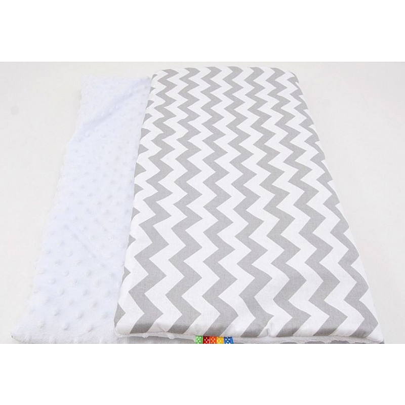 ANKRAS MINKY ZigZag pleds 75x100cm pelēks/balts