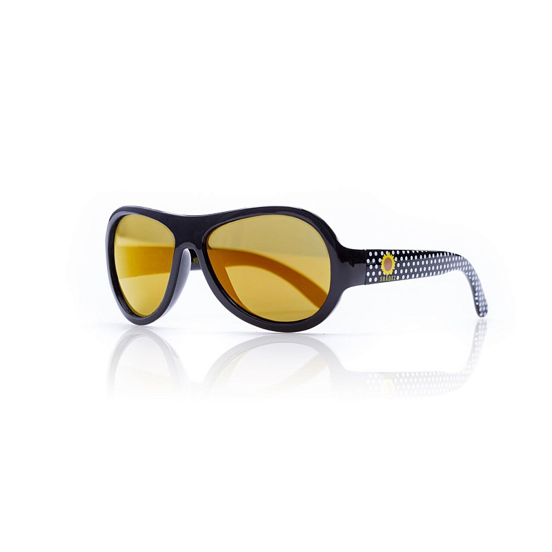 Akcija! SHADEZ Designer Polka Sunflower Black Junior bērnusaules brilles, 3-7 gadi