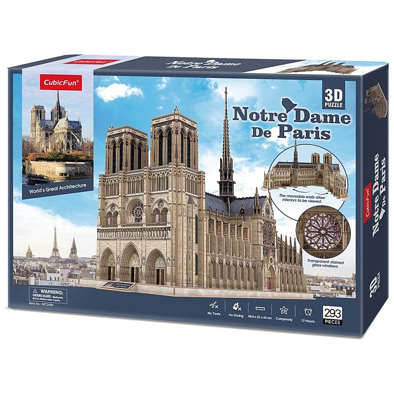 CUBICFUN 3D pusle Notre Dame De Paris. 293 osa.