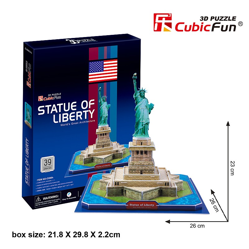 CubicFun 3D puzle Brīvības statuja