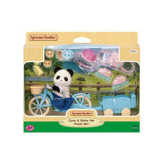 SYLVANIAN FAMILIES Velosipēdu un skrituļslidu komplekts - Panda Girl-