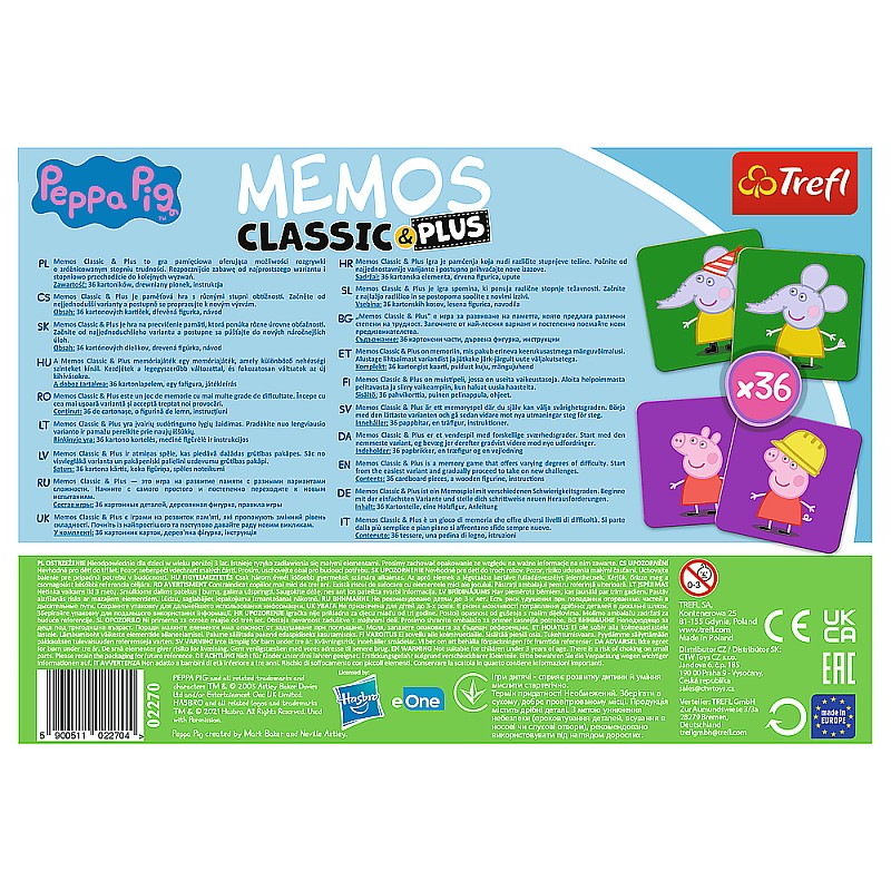 TREFL PEPPA PIG Memo Classic Plus