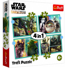 TREFL STAR WARS Pužļu komplekts 4in1 Mandalorian