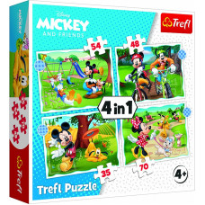 TREFL DISNEY Pužļu komplekts 4in1 Mikijs