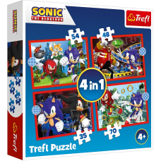 TREFL SONIC Pužļu komplekts 4 in 1 34625T