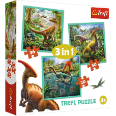 TREFL Pužļu komplekts 3in1 Dinozauri 34837