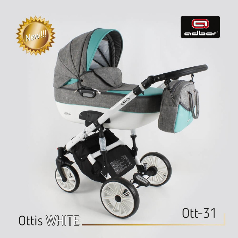 Adbor OTTIS White monitoimiset lastenvaunut 2in1, Ott-31