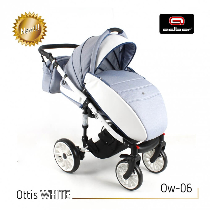 Adbor OTTIS White monitoimiset lastenvaunut 2in1, Ott-31