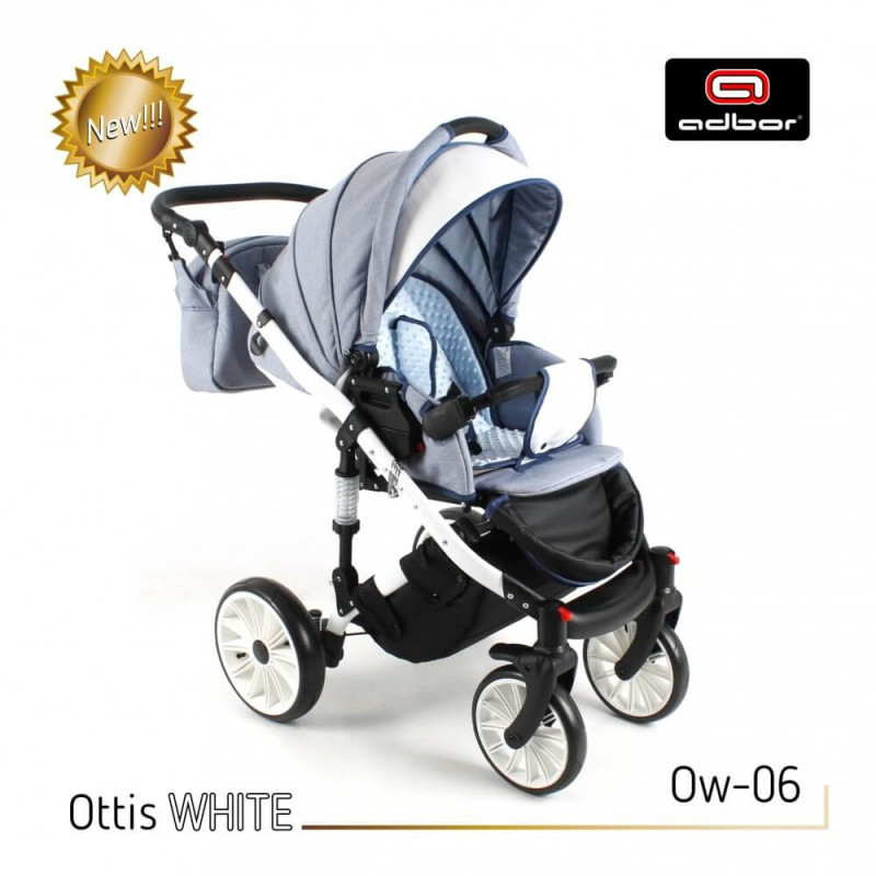 Adbor OTTIS White monitoimiset lastenvaunut 2in1, Ott-31