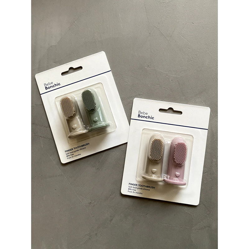 Bebe Bonchic Birstīte smaganu masāžai 2gb Shell/Jade