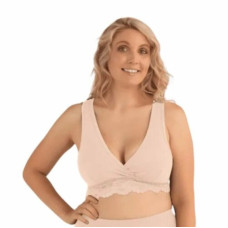 Organic Crossover Nursing Bra Honey XL