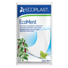 Ecoplast-laastari ECOMENT 10x18 cm, lämmittävä pippurilla ja mentolilla