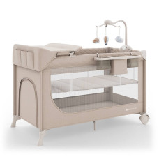 Kinderkraft matkasänky LEODY UP, beige, lisävarusteilla
