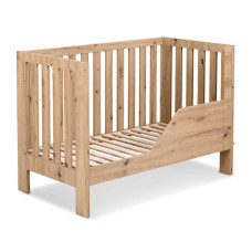 Klups LittleSky AMELIA II vauvansänky turvakaiteella, 120x60 cm, tammi