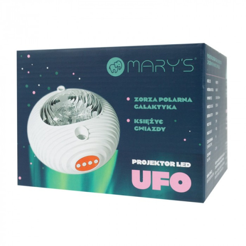 Mary's Projektori kaukosäätimellä UFO GALAKTYKA RGBW 150 x 145 x 104mm