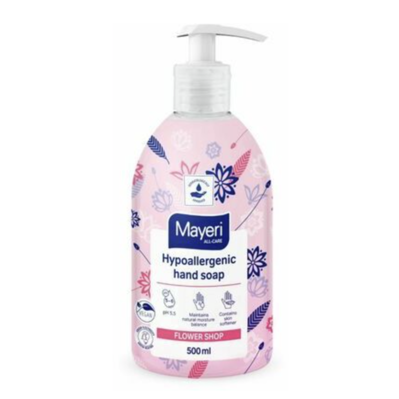 MAYERI All-Care hipoalerģiskas šķidrās ziepes Flower Shop 500ml F898