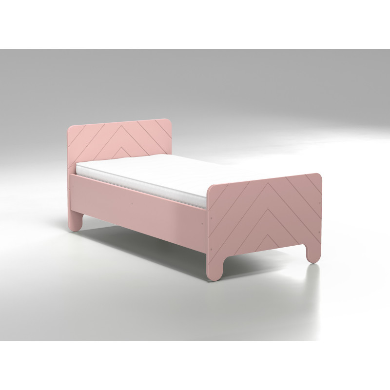 PLASTIKO gulta ar matraci 160x80cm Nolia Medium rozā