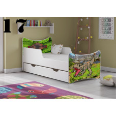 PLASTIKO gulta ar atvilktni un matraci 160x80cm SMB Medium colour 17