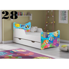 PLASTIKO gulta ar atvilktni un matraci 160x80cm SMB Medium colour 28