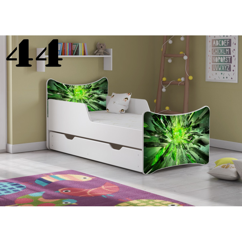 PLASTIKO gulta ar atvilktni un matraci 140x70cm SMB Small colour 44