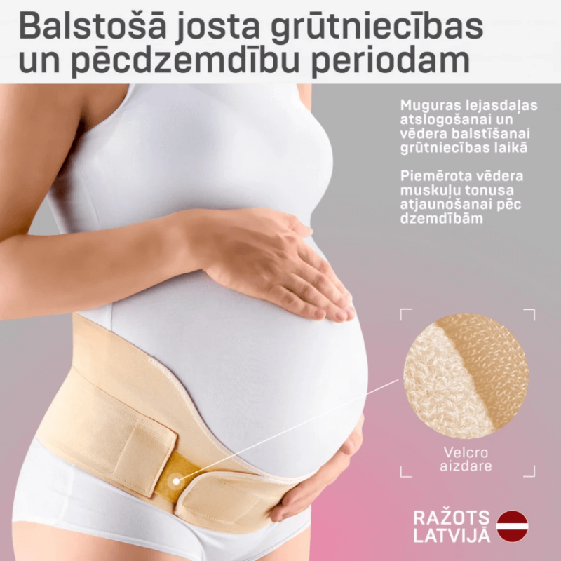 TONUS ELAST 9806 GERDA Medicīniskā elastīgā balstošā josta grūtniecēm XS izmērs balts