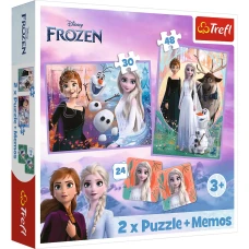 TREFL FROZEN Puzle ar MEMO spēli Frozen II 93335T