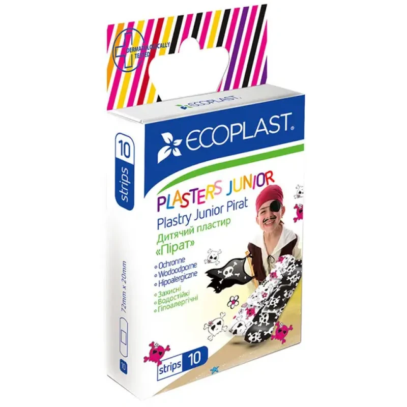 Ecoplast-laastarit N10 Merirosvo lapsille