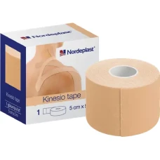 Nordeplast-kinesiologinen teippi 5 cm x 5 m, beige, N1