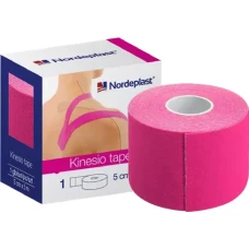 Nordeplast-kinesiologinen teippi 5 cm x 5 m, vaaleanpunainen, N1