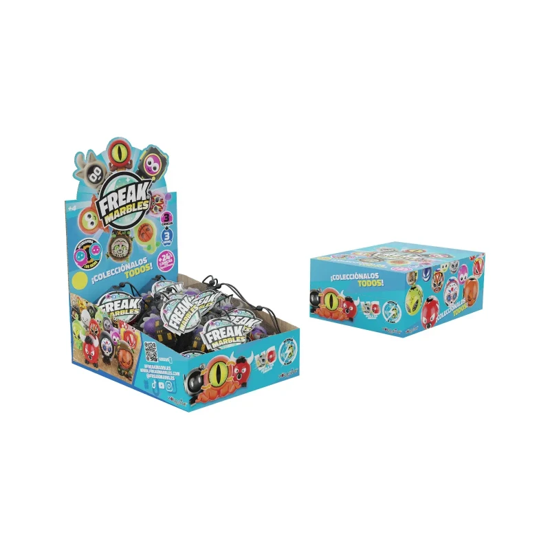 Freak Marbles® 3 Marmoria & Nahkat verkkopussissa, 24 sekakappaletta CDU:ssa